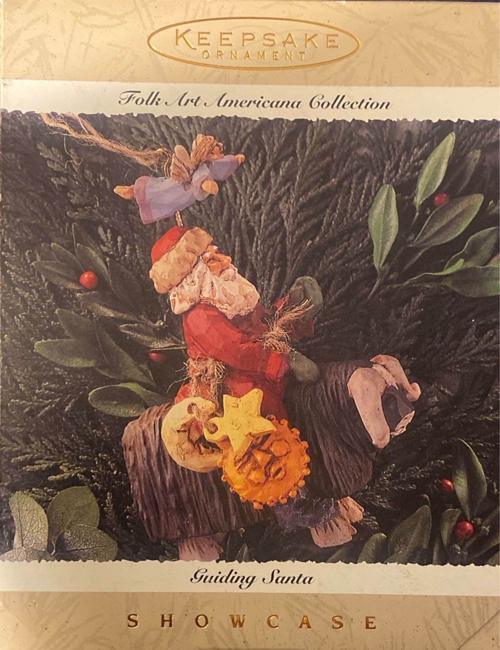 Guiding Santa - Folk Art Americana Collection (Santa Claus) ornament collectible [Barcode 015012284225] - Main Image 2