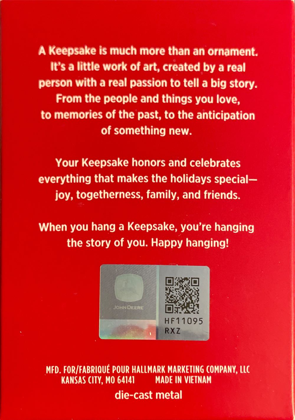 JD 2020 John Deere Model A Tractor - John Deere (John Deere) ornament collectible [Barcode 763795622948] - Main Image 2