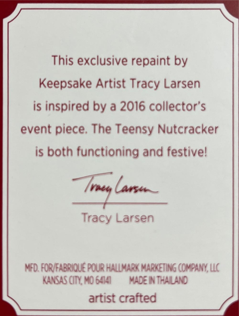 Teensy Nutcracker Repaint - Ornament Club (Nutcracker, Mini) ornament collectible - Main Image 2