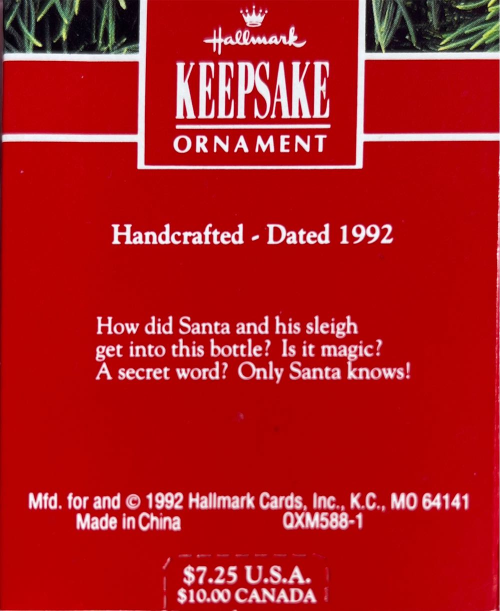 Inside Story - Miniature (Santa) ornament collectible [Barcode 070000065026] - Main Image 2