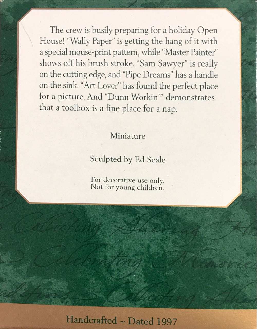 Miniature Tiny Mice #6 Home Improvers - Minature Tender Touches Mice (Tiny Home Improvers) ornament collectible [Barcode 015012375299] - Main Image 2