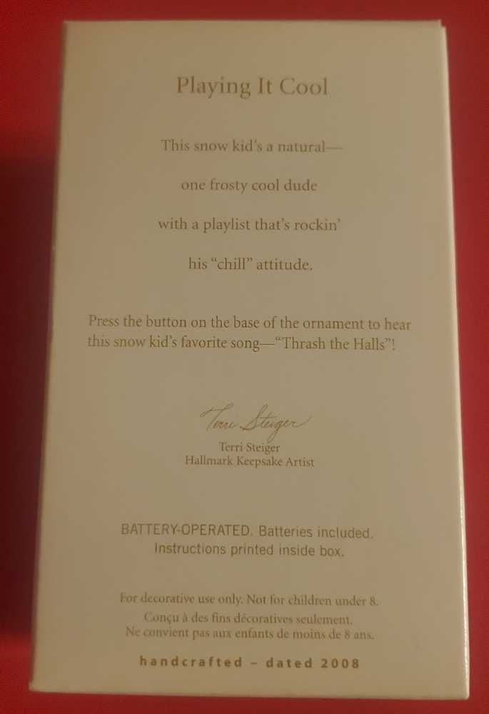 Playing It Cool 2008 - Snowman (Snowmen) ornament collectible [Barcode 795902019242] - Main Image 2