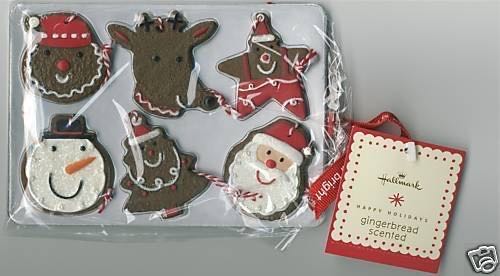 Hallmark Gingerbread Cookies Scented Ornaments With Tray  ornament collectible [Barcode 795902066383] - Main Image 1