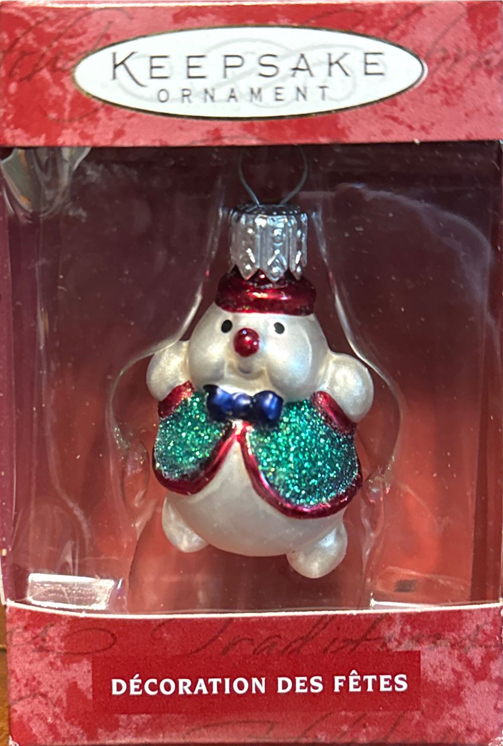 Li’l Roly Poly Snowman - Hand blown Glass (Blown Glass) ornament collectible [Barcode 015012583854] - Main Image 2