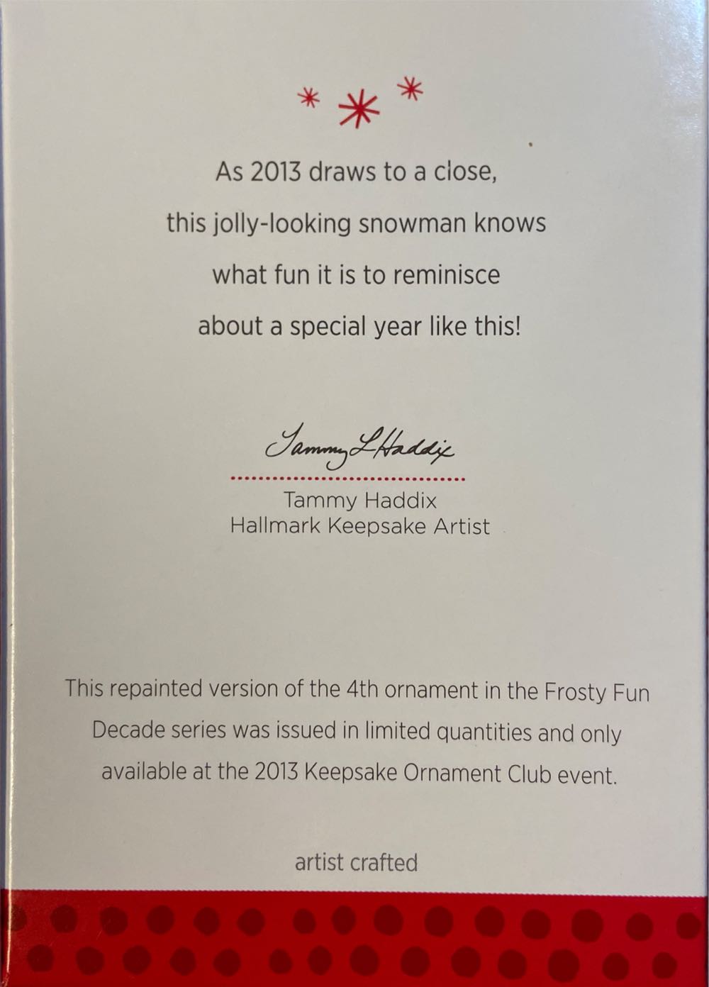 Frosty Fun Decade - Frosty Fun Decade (Snowman) ornament collectible - Main Image 2