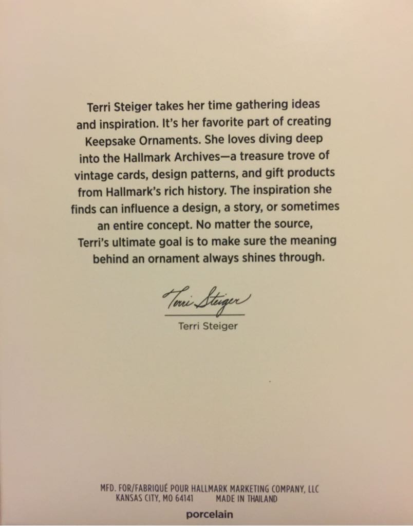 Hallmark Keepsake Christmas Ornament Love You Mom Hearts Porcelain - Family (Mom) ornament collectible [Barcode 763795653287] - Main Image 2