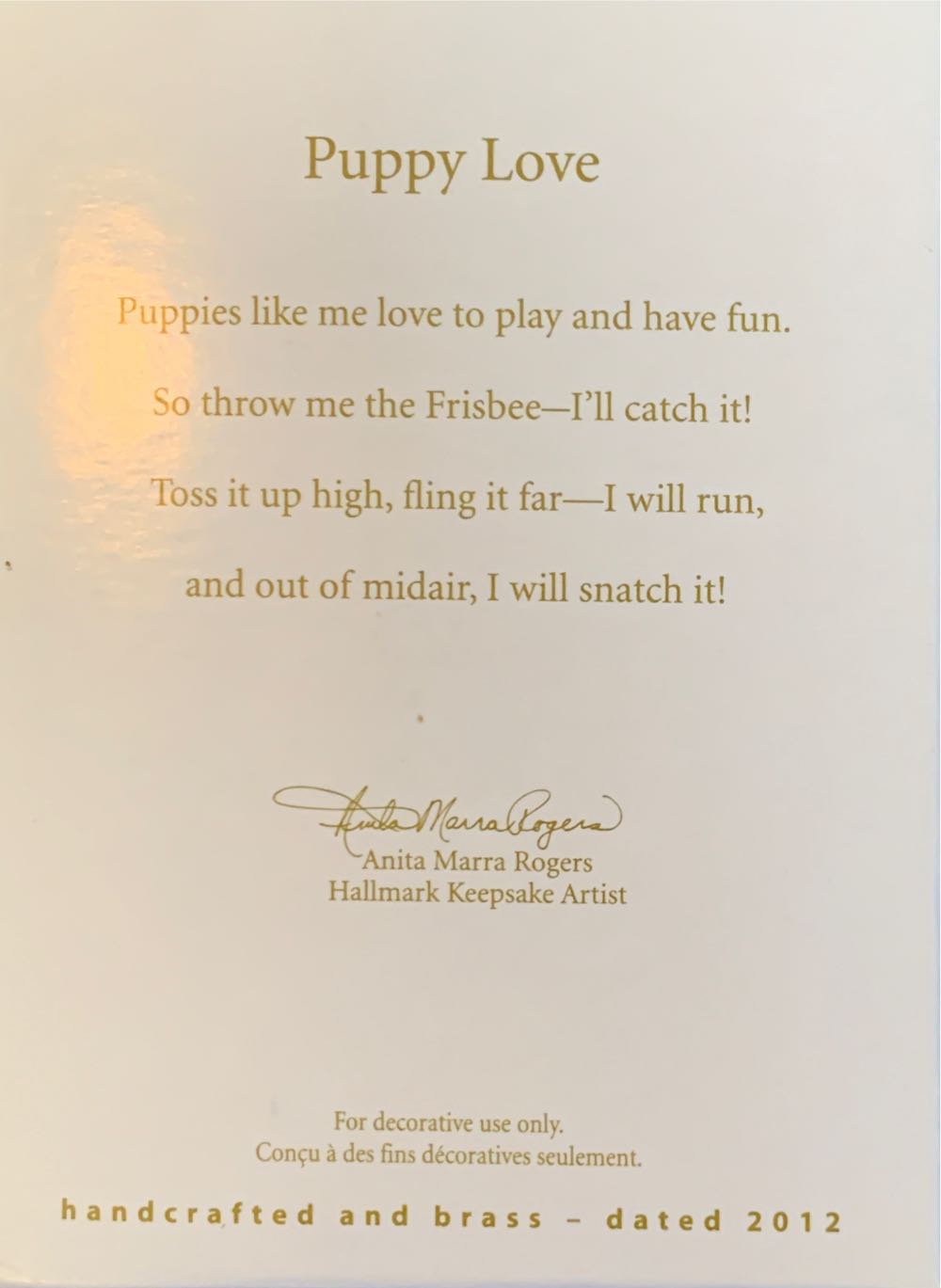 Puppy Love Repaint/Register To Win - Puppy Love Series ornament collectible - Main Image 2