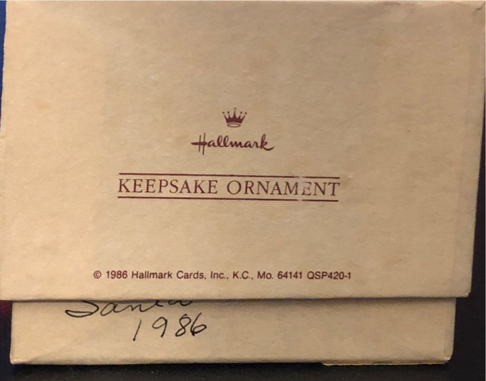 On The Right Track Porcelain Santa  - On the right Track.  Hand painted Fine -Porcelain (Santa Making Toy Train) ornament collectible - Main Image 3