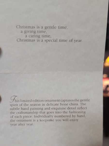 Christmas Is Gentle  ornament collectible - Main Image 3