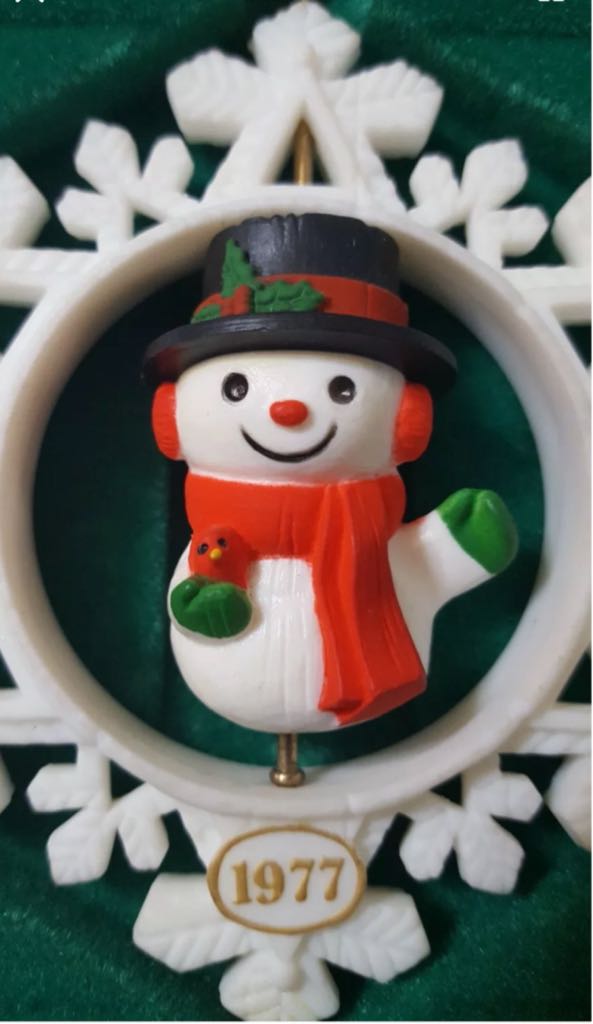 1977 Tree Trimmer Collection Snowflake With Twirling Snowman - Tree Trimmer Collection (Tree Trimmer Collection) ornament collectible - Main Image 2