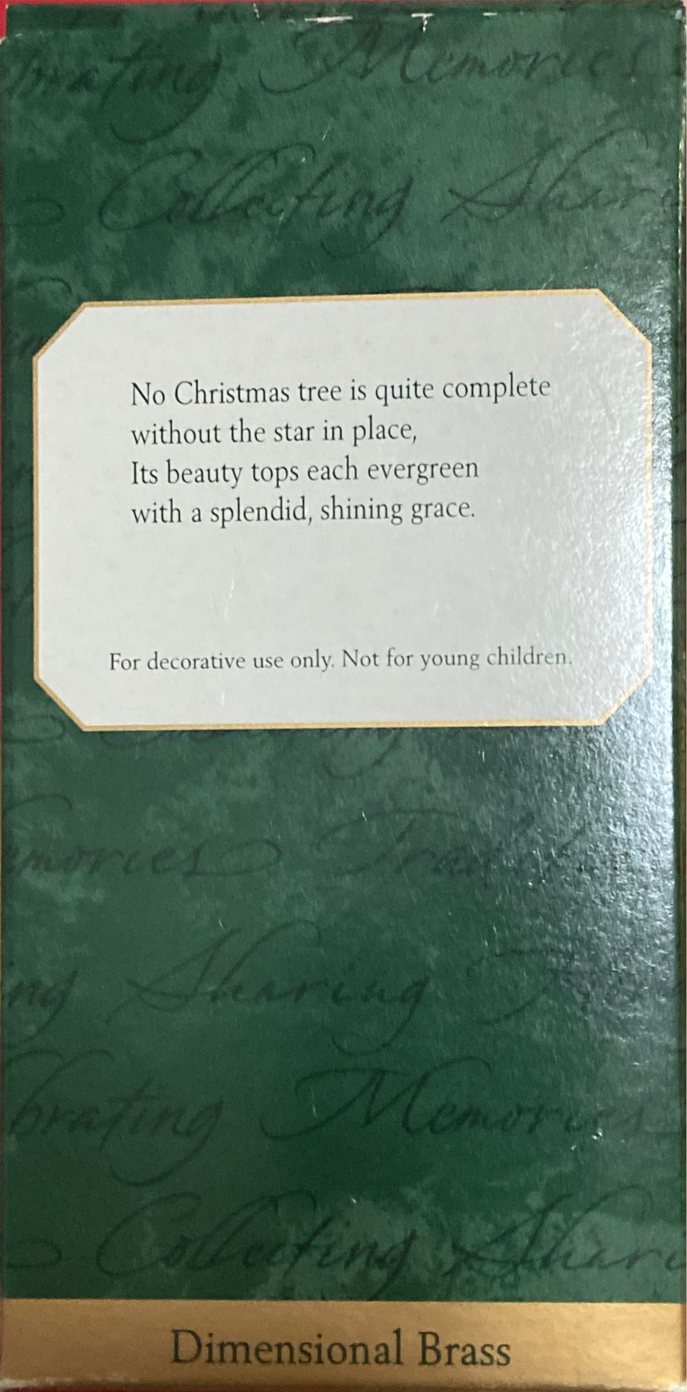 Tree Topper - Miniature tree topper (Tree Topper - Miniature) ornament collectible [Barcode 015012290332] - Main Image 2