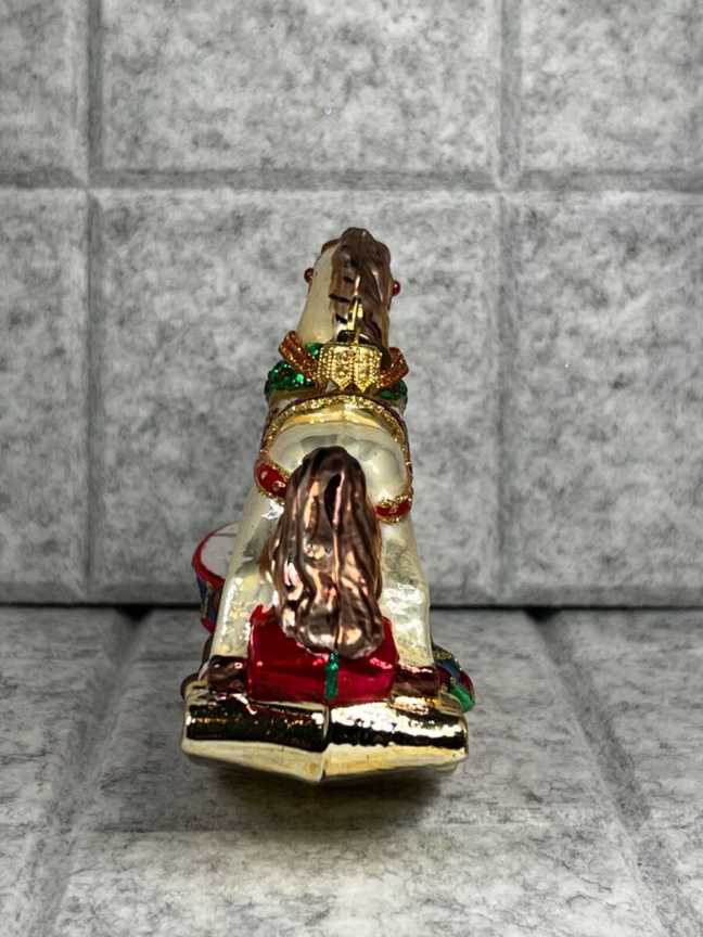 Hallmark Keepsake Regal Rocking Horse Premium Blown Glass Dated Christmas Ornament - Heritage Collection (Rocking Horse) ornament collectible [Barcode 763795257065] - Main Image 3