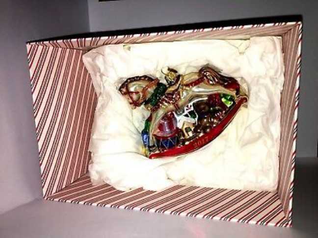 Hallmark Keepsake Regal Rocking Horse Premium Blown Glass Dated Christmas Ornament - Heritage Collection (Rocking Horse) ornament collectible [Barcode 763795257065] - Main Image 4