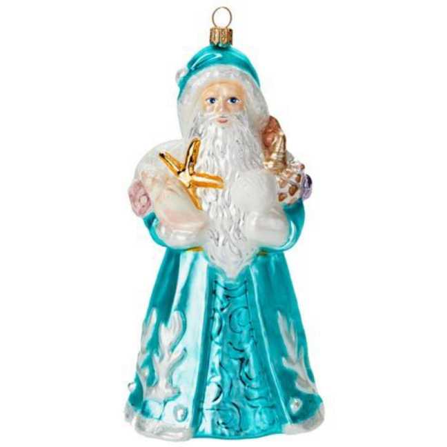 Nautical Santa Blown Glass Ornament By Hallmark - Heritage Collection ornament collectible [Barcode 763795460991] - Main Image 3