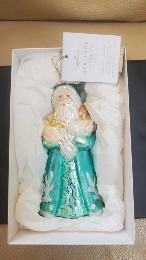 Nautical Santa Blown Glass Ornament By Hallmark - Heritage Collection ornament collectible [Barcode 763795460991] - Main Image 4