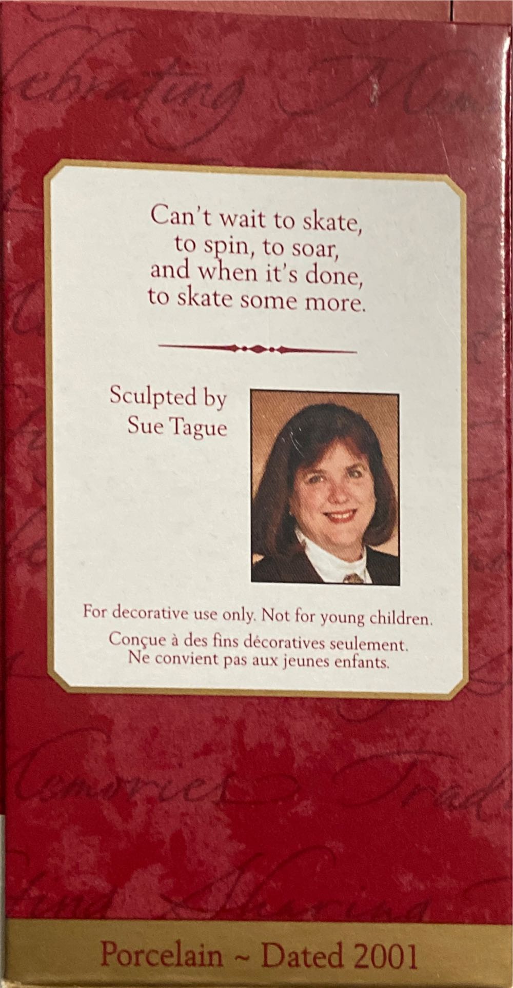 Skating Sugar Bear Bell  (Bell- Bear- Skating) ornament collectible [Barcode 015012638035] - Main Image 2