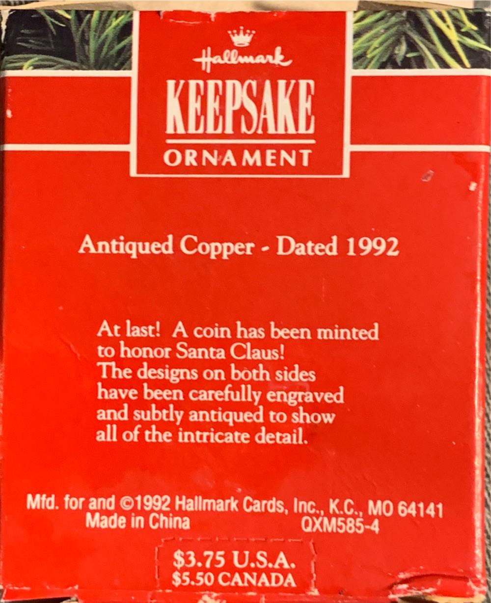 Minted For Santa  ornament collectible [Barcode 070000064401] - Main Image 2