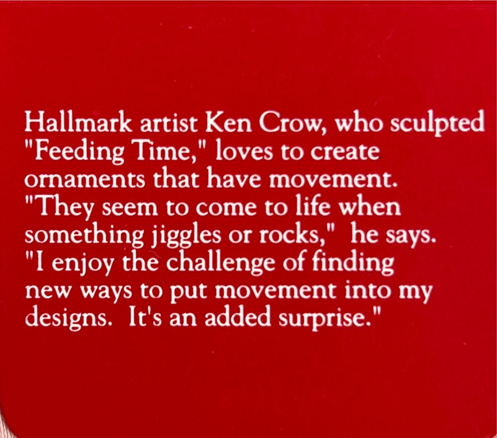 Feeding Time - Miniature (Artist’s Favorites) ornament collectible [Barcode 070000065033] - Main Image 3