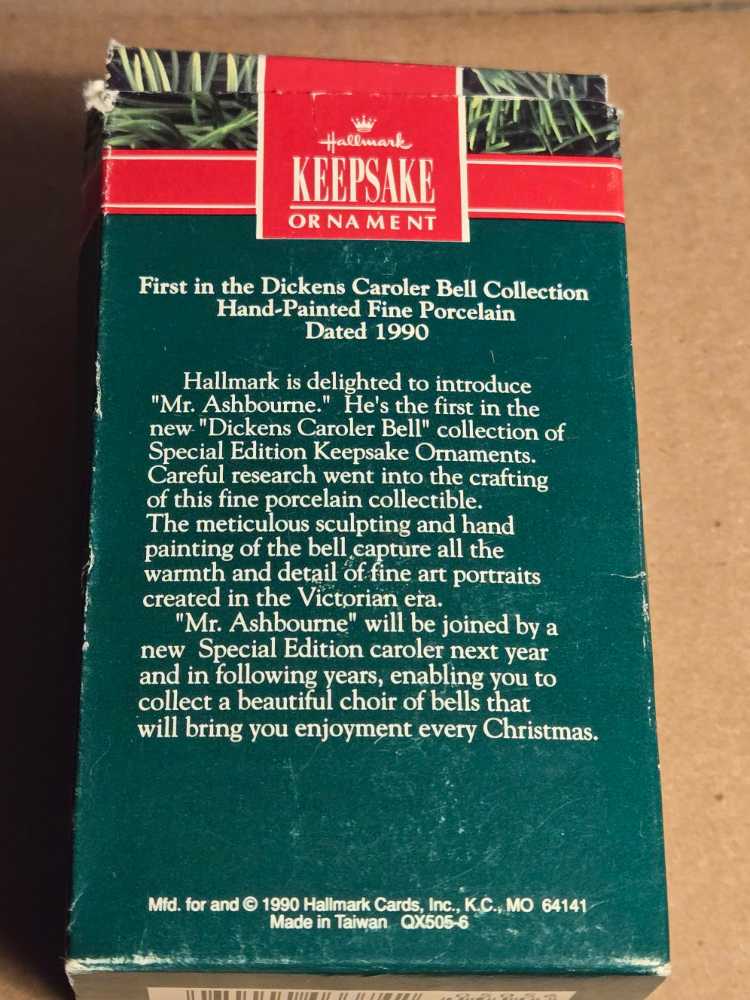Mr Ashbourne - 1 - Dickens Caroler Bells (Bells) ornament collectible [Barcode 070000033742] - Main Image 2