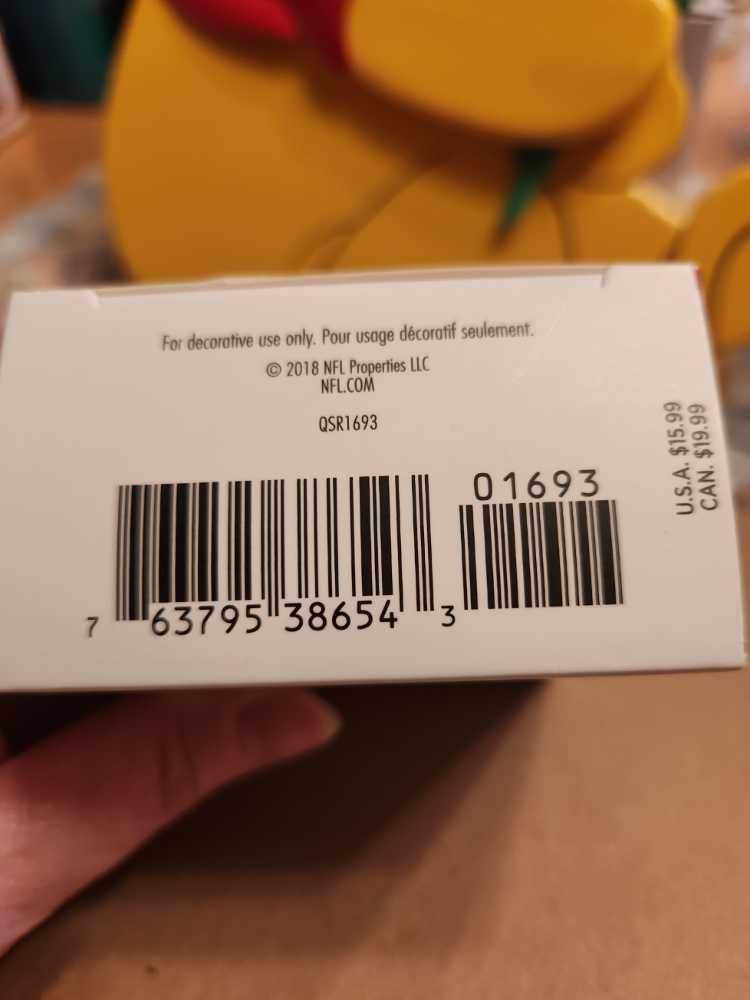 Chicago Bears  ornament collectible [Barcode 763795386543] - Main Image 3