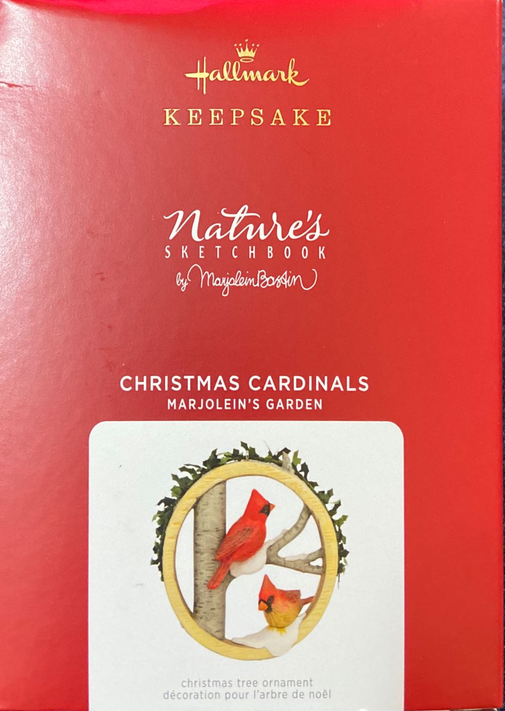 Christmas Cardinals - Nature’s Sketchbook (Marjolein Bastin) ornament collectible [Barcode 763795691043] - Main Image 2