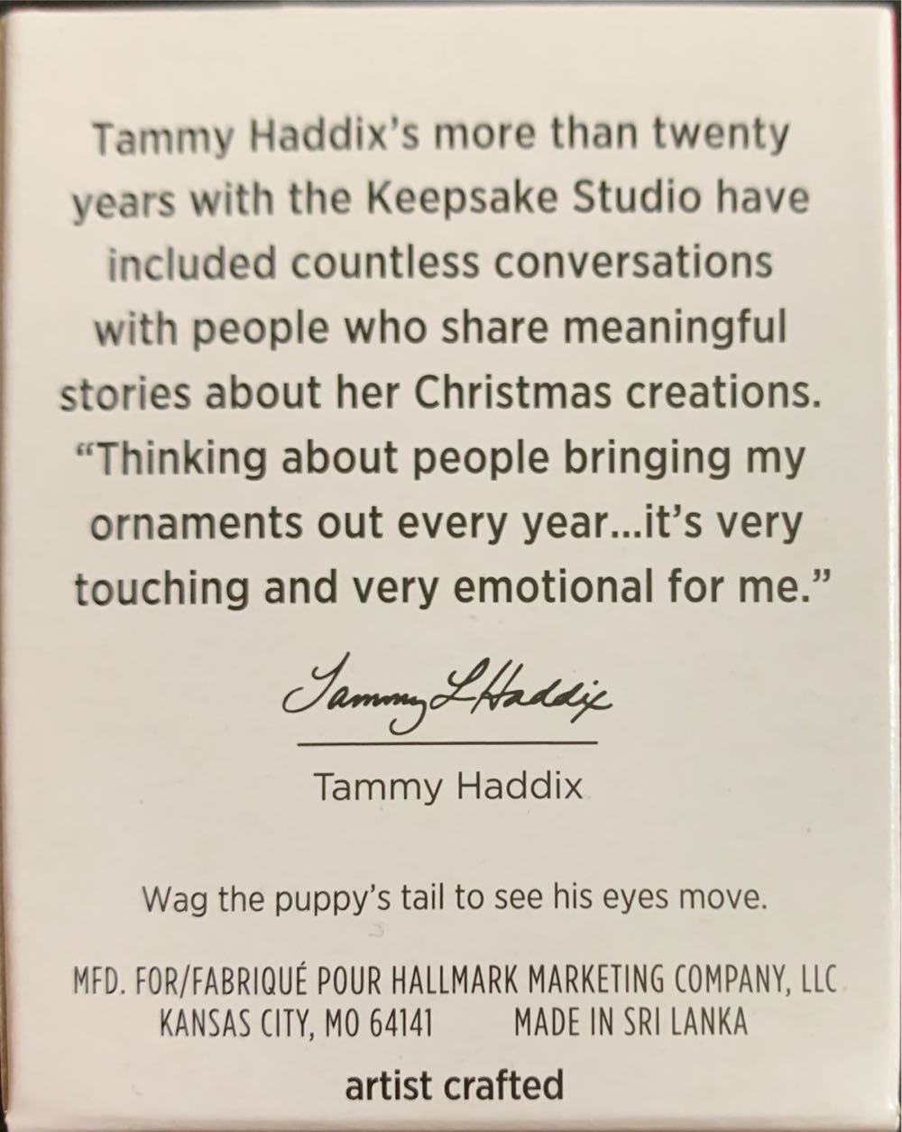 Miniature Lil’ Puppy Clock - Minature (Miniature) ornament collectible [Barcode 763795675678] - Main Image 2