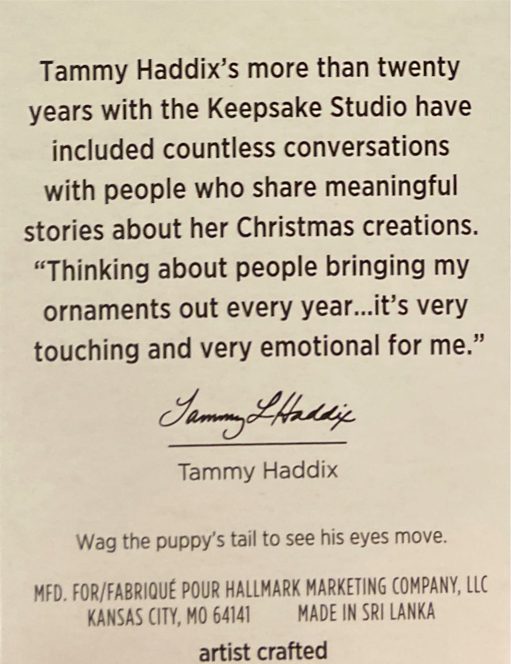 Miniature Lil’ Puppy Clock - Minature (Miniature) ornament collectible [Barcode 763795675678] - Main Image 3