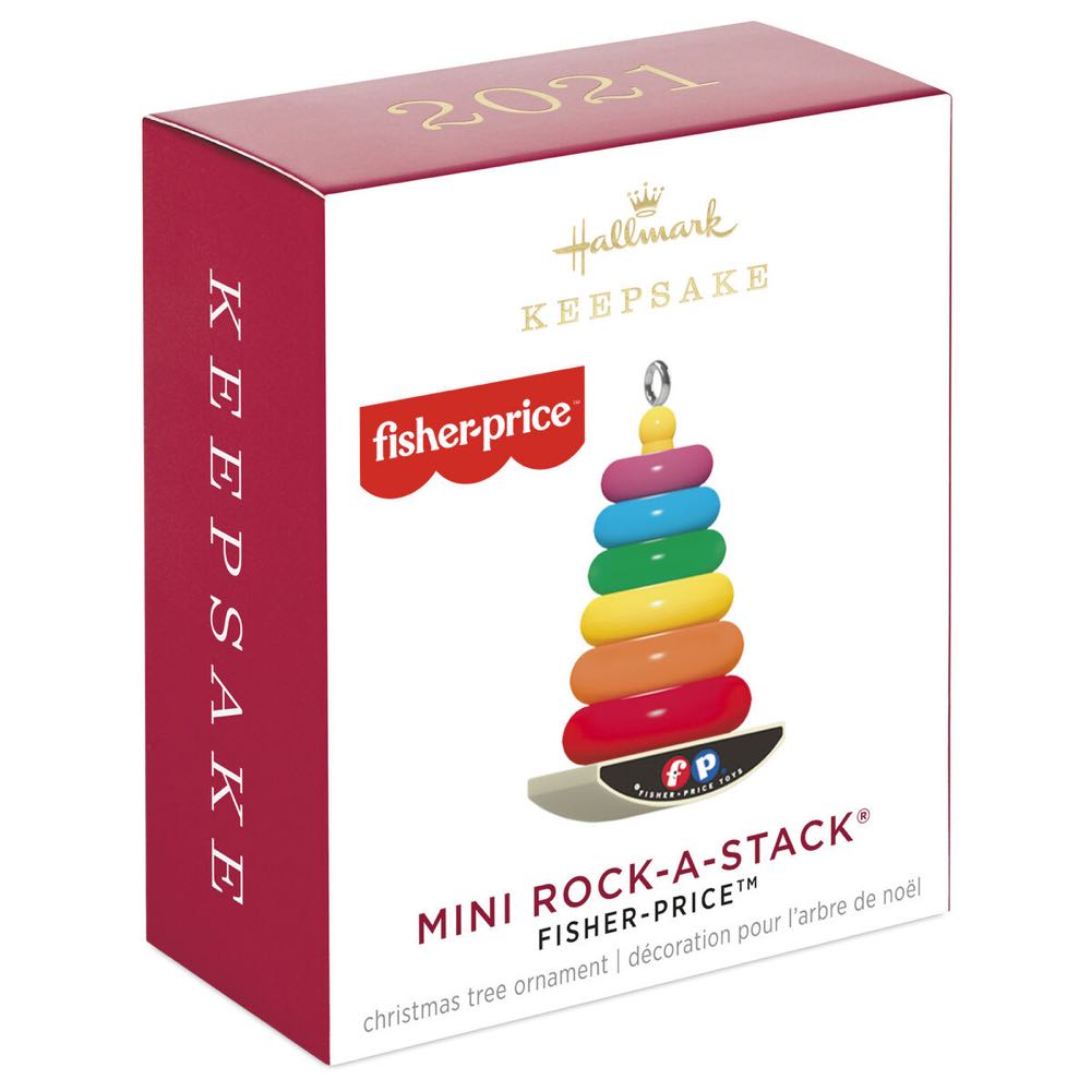 Mini Rock-a-stack - Fisher Price (Miniature) ornament collectible [Barcode 763795672233] - Main Image 2