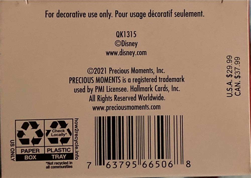 Cruella De Vil - Disney Precious Moments (Disney Precious Moments) ornament collectible [Barcode 763795665068] - Main Image 4