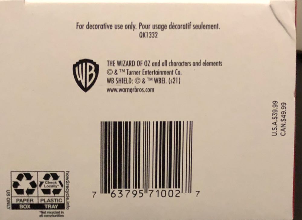 Oz: “COURAGE, BRAIN, and HEART” (Set of 3) - The Wizard of Oz - Icons (Hanging Ornament) ornament collectible [Barcode 763795710027] - Main Image 4