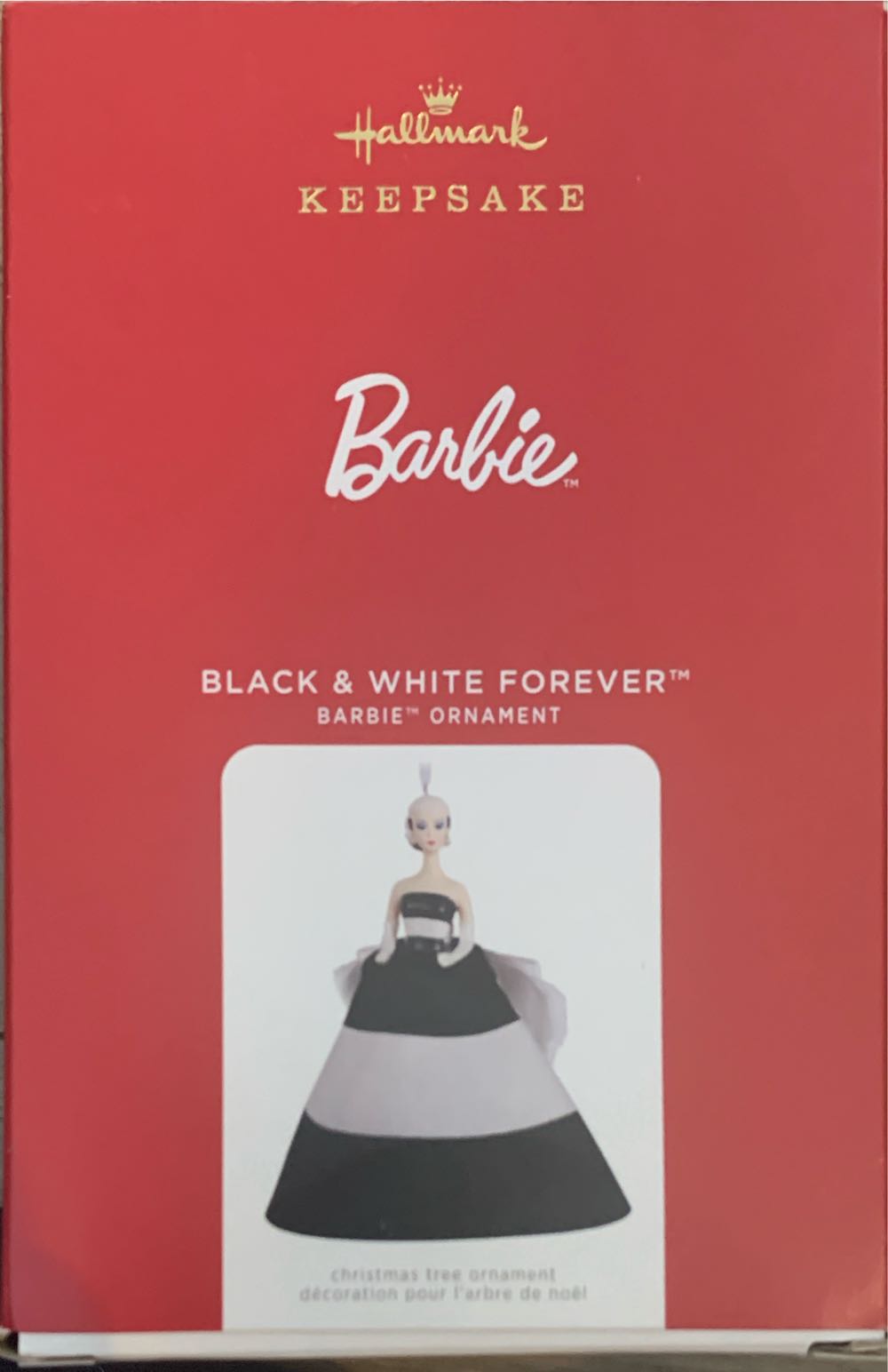Barbie Black And White Forever Porcelain And Fabric - Holiday Barbie (Barbie) ornament collectible [Barcode 763795699131] - Main Image 2