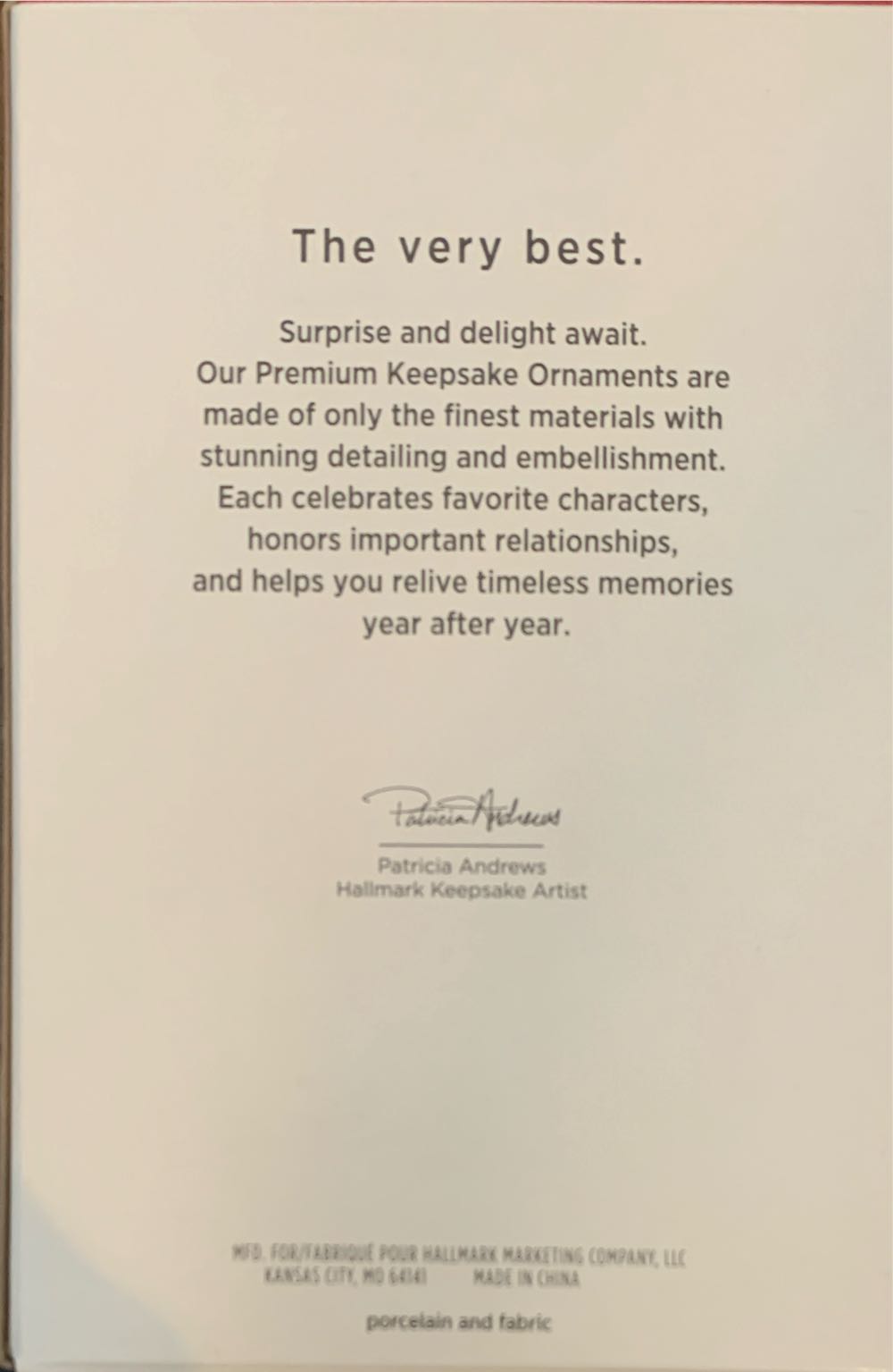 Barbie Black And White Forever Porcelain And Fabric - Holiday Barbie (Barbie) ornament collectible [Barcode 763795699131] - Main Image 3