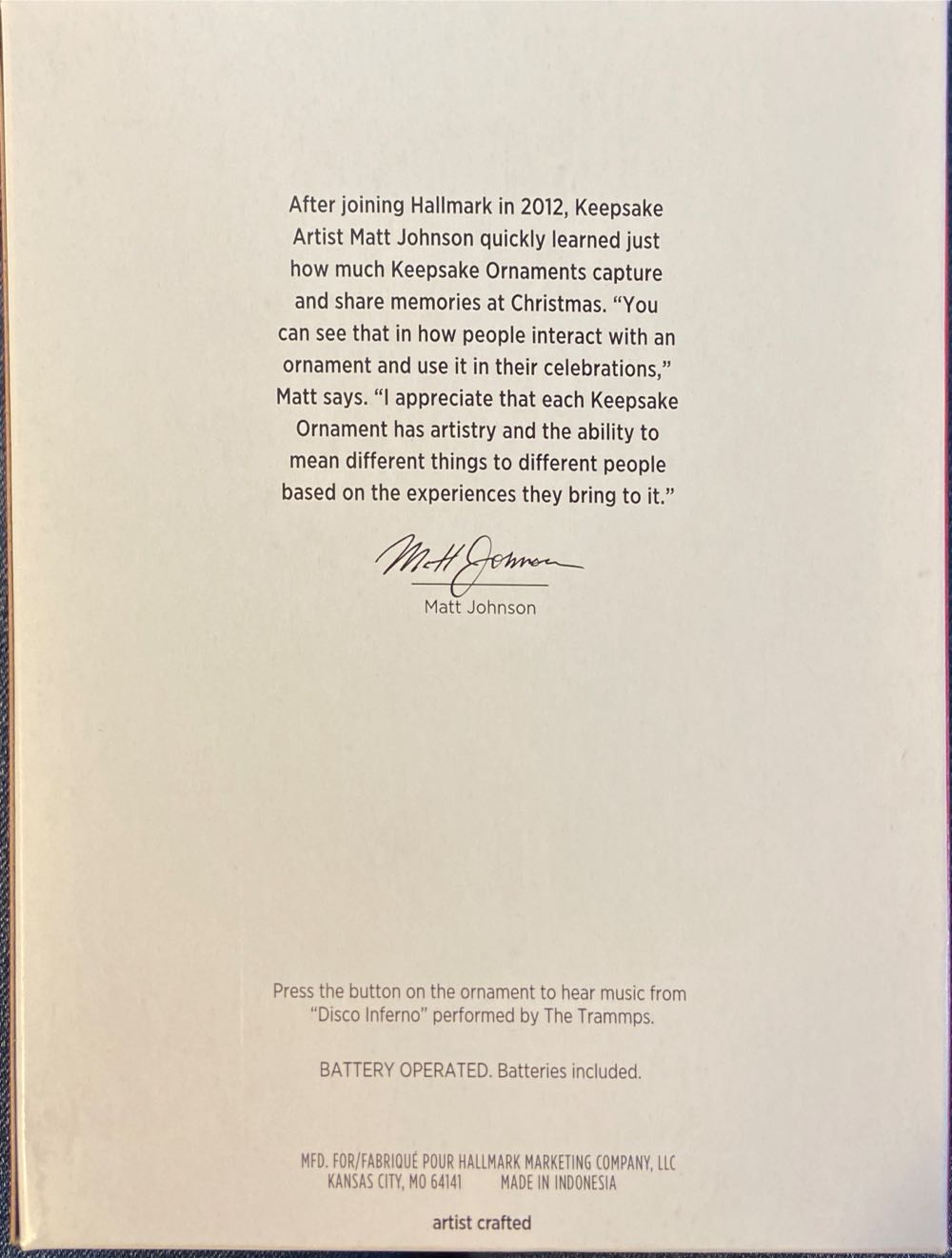 Disco Inferno - Humor (Magic - Sound) ornament collectible [Barcode 763795680443] - Main Image 3