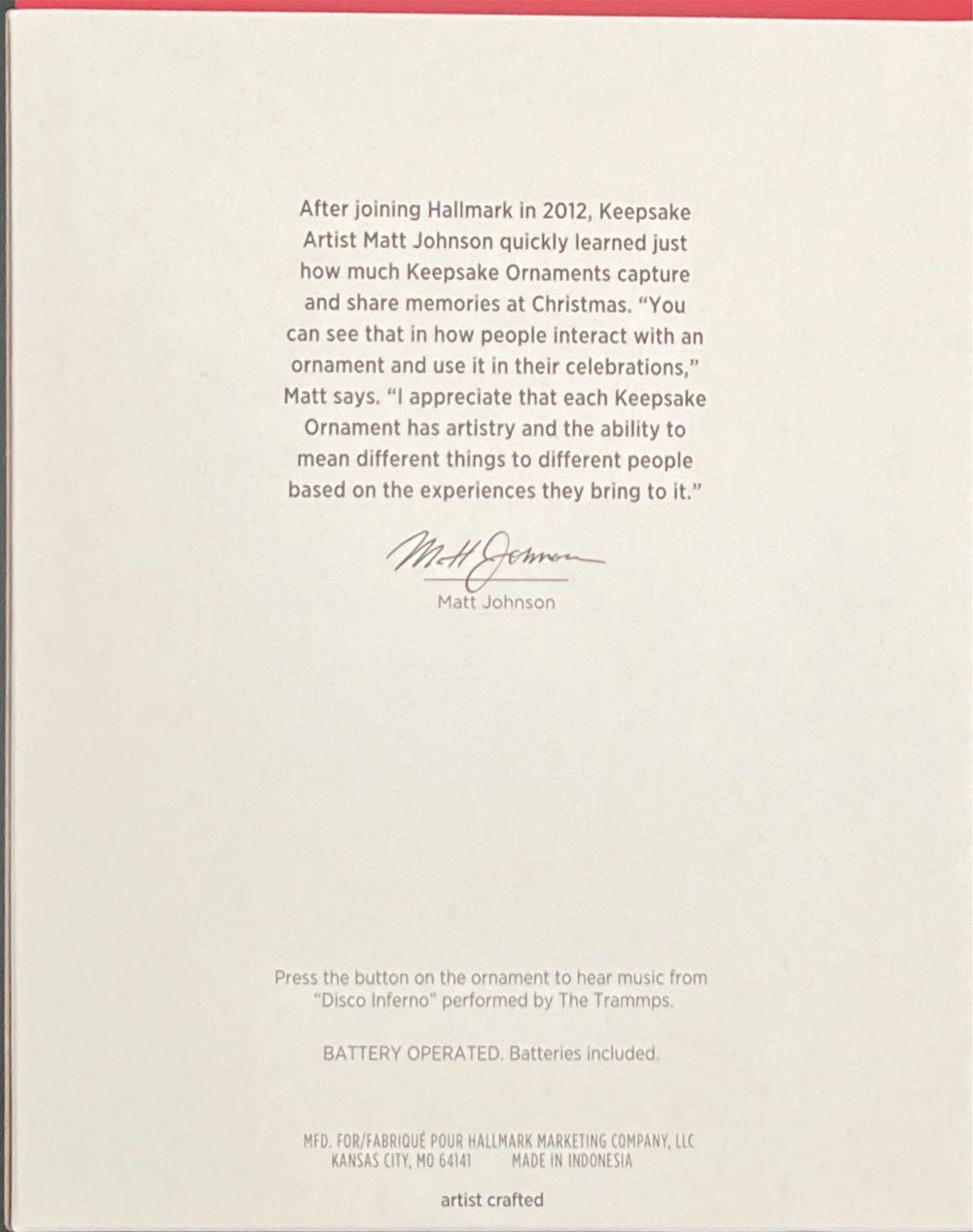 Disco Inferno - Humor (Magic - Sound) ornament collectible [Barcode 763795680443] - Main Image 4