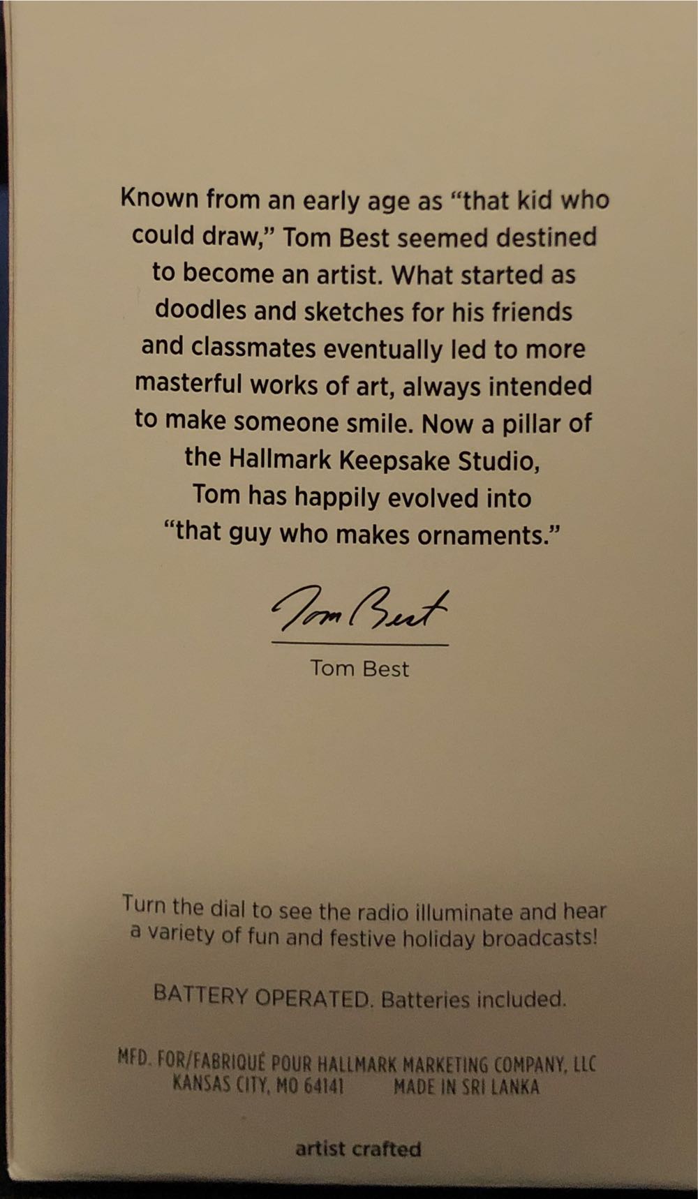 Mickey Mouse Radio - Keepsake Series (Mickey Mouse Series) ornament collectible [Barcode 763795653522] - Main Image 3