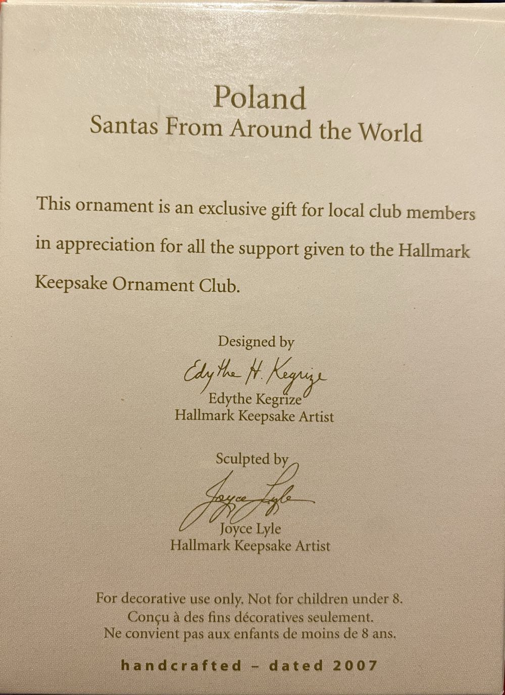 Santa’s Around The World Poland Mini - Santas From Around The World (Father Christmas) ornament collectible - Main Image 3