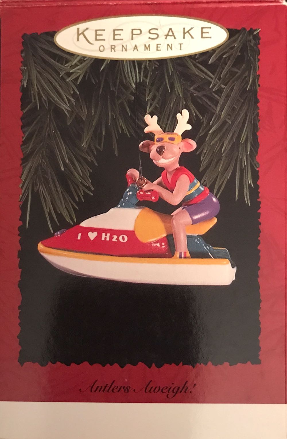 Antlers Aweigh! (S)  (Reindeer, Boat,) ornament collectible [Barcode 015012335101] - Main Image 3