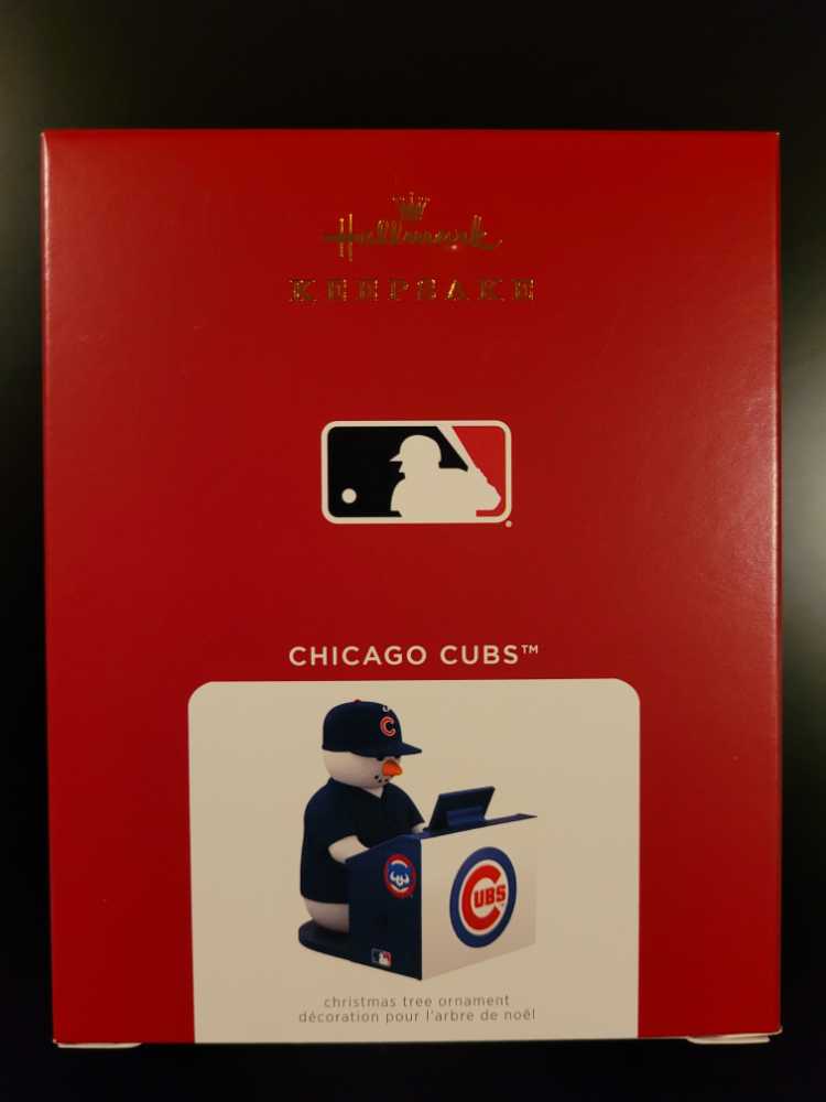 Hallmark Qsr1132 Mlb Chicago Cubs Snowman At Organ Musical Ornament  (Chicago Cubs) ornament collectible [Barcode 763795710607] - Main Image 2