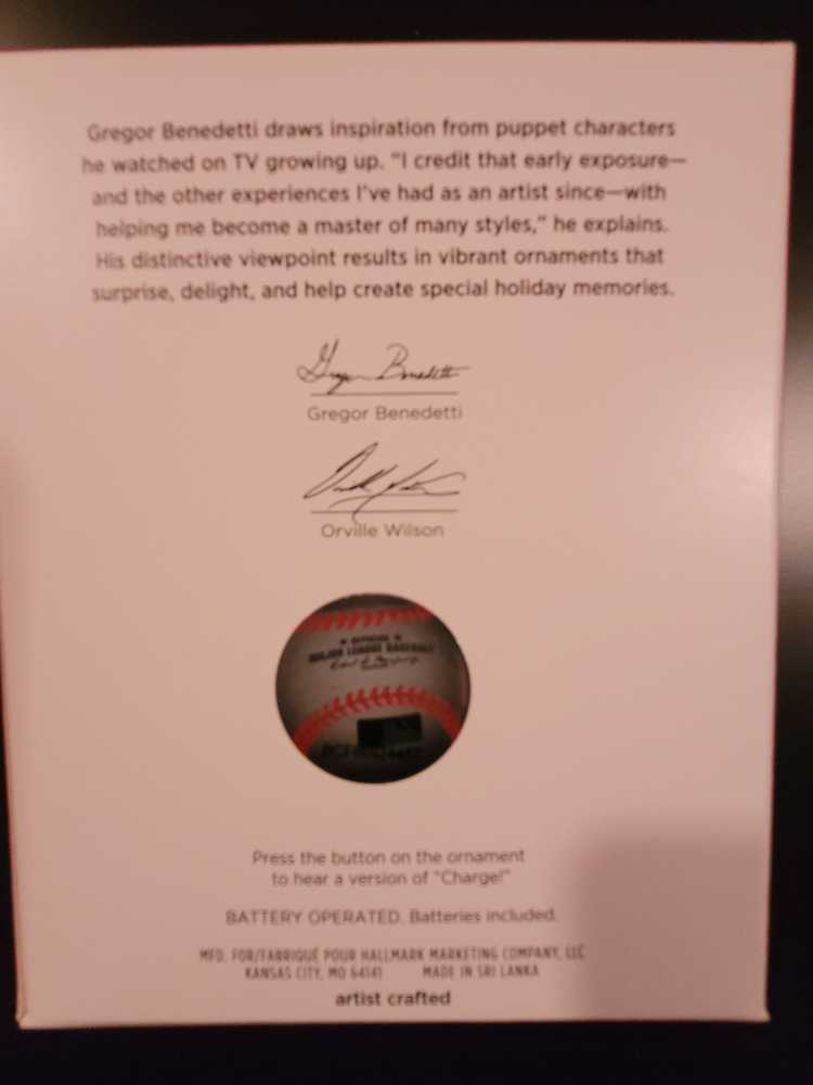 Hallmark Qsr1132 Mlb Chicago Cubs Snowman At Organ Musical Ornament  (Chicago Cubs) ornament collectible [Barcode 763795710607] - Main Image 3