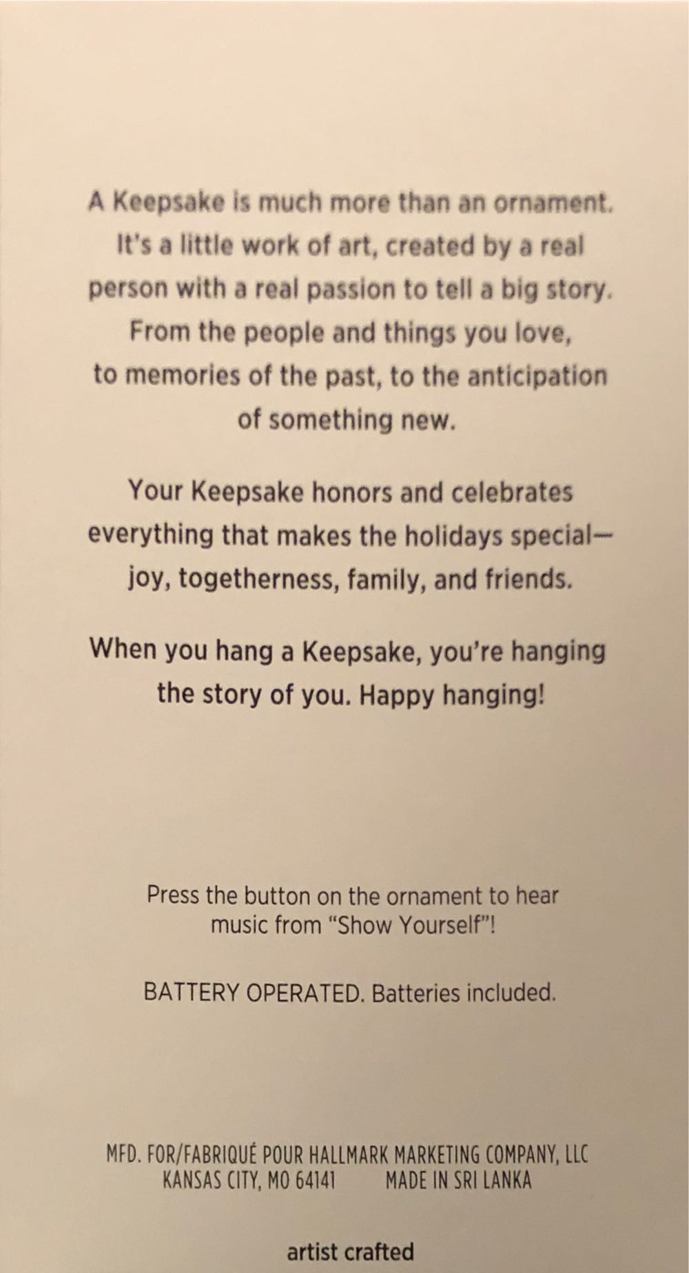 Show Yourself - Frozen (Disney) ornament collectible [Barcode 763795694327] - Main Image 2