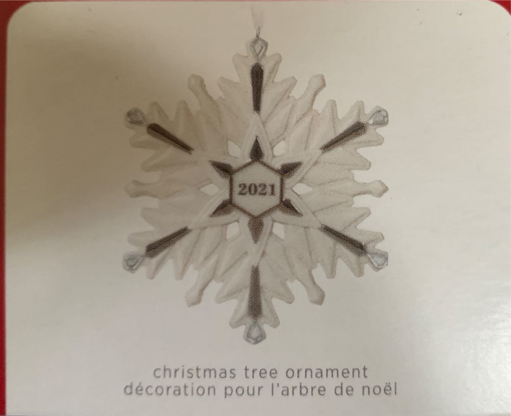 Snowflake 2021 - Snowflake (Hanging Ornament) ornament collectible [Barcode 763795659555] - Main Image 3