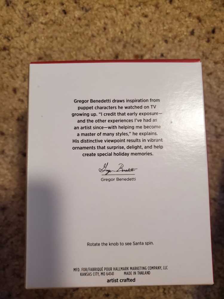 Spinning Santa - Santa (Santa) ornament collectible [Barcode 763795664245] - Main Image 4