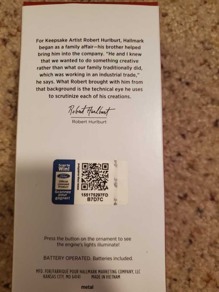 1966 Ford Fore Engine   ornament collectible - Main Image 3