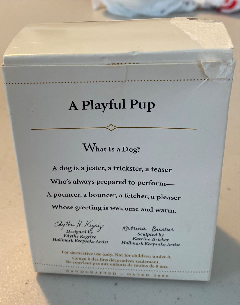 Dog, A Playful Pup - Animals (Dogs) ornament collectible [Barcode 015012930573] - Main Image 2