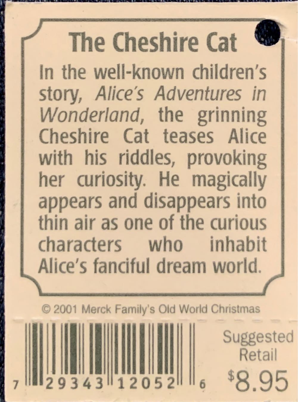 Chesire Cat - Animal (Whimsical) ornament collectible [Barcode 729343120526] - Main Image 4