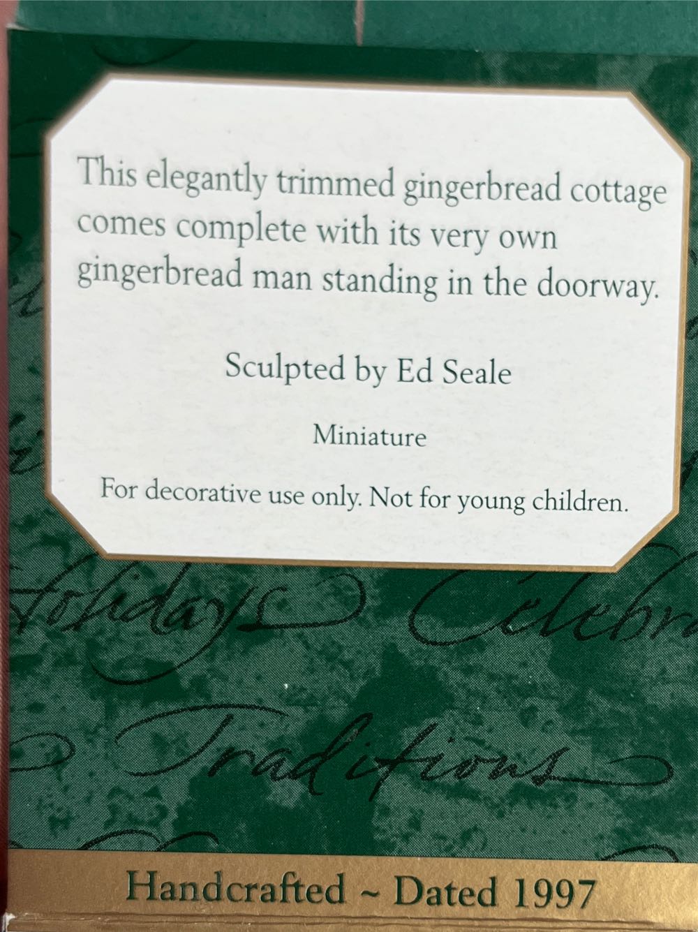 Home Sweet Home - Hallmark Keepsake Miniature (Gingerbread) ornament collectible [Barcode 015012375114] - Main Image 2