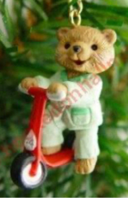 Scooting Along - Artists’ Favorites (Bear, Scooter, Mini) ornament collectible [Barcode 015012118230] - Main Image 2