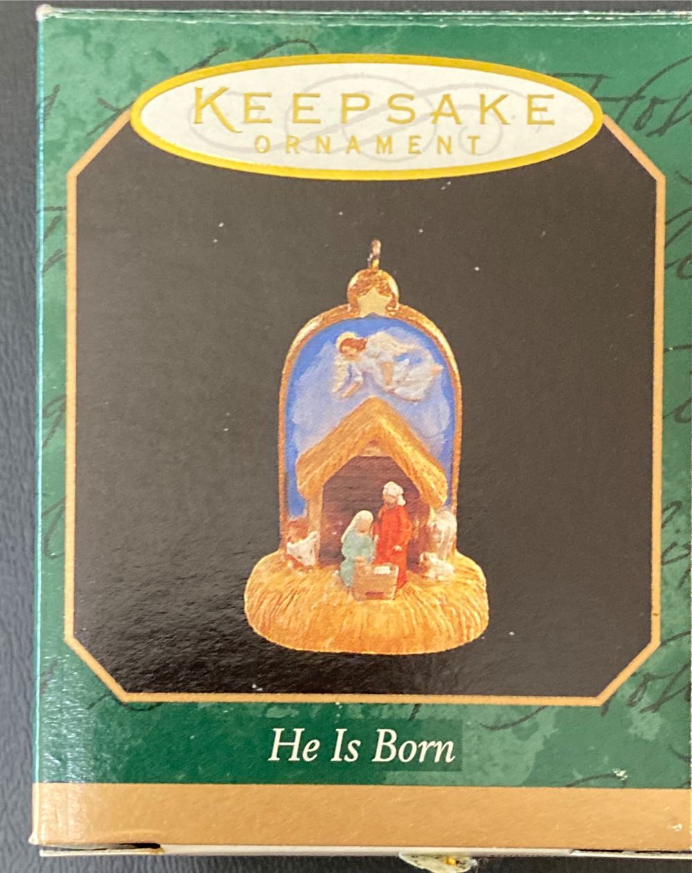 Miniature He Is Born - Keepsake Miniature (Nativity) ornament collectible [Barcode 015012375145] - Main Image 2