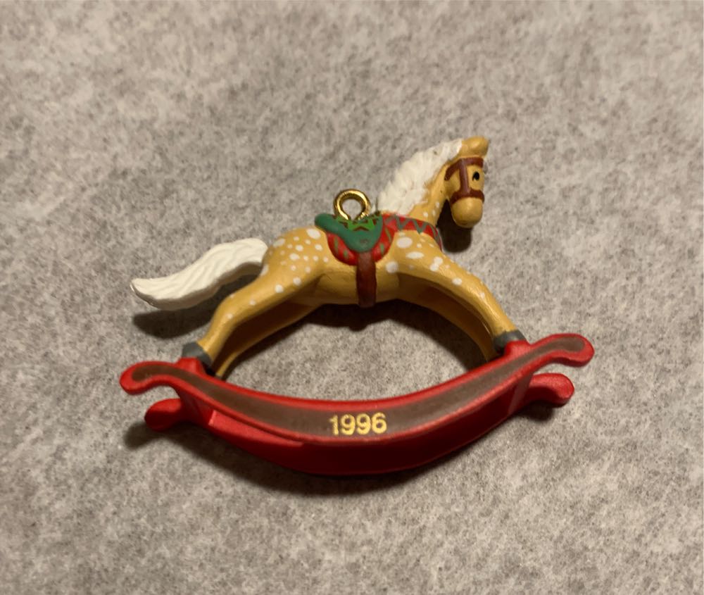 Miniature Rocking Horse #9 - Rocking Horse ornament collectible [Barcode 015012290295] - Main Image 3