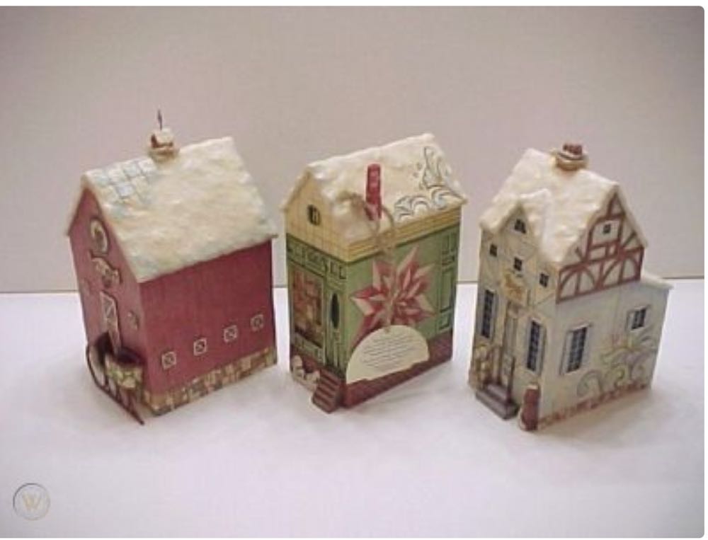 Christmas Village Set Of 3 - Christmas (Building) ornament collectible [Barcode 045544140867] - Main Image 2